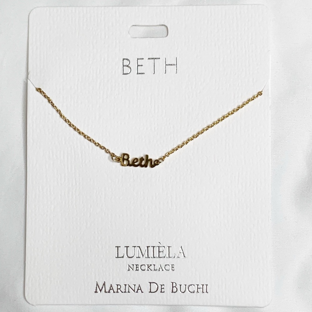 Personalized Name Necklace “Beth” Marina De Buchi